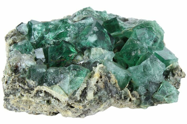 Fluorescent Green Fluorite Cluster - Rogerley Mine, England #184607